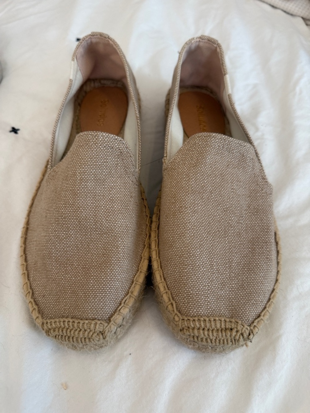 Soludos Beige Canvas Espadrille Slip-Ons - Picture 2 of 4